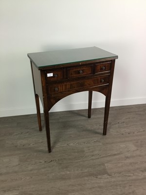 Lot 345 - A REPRODUCTION MAHOGANY SIDE TABLE