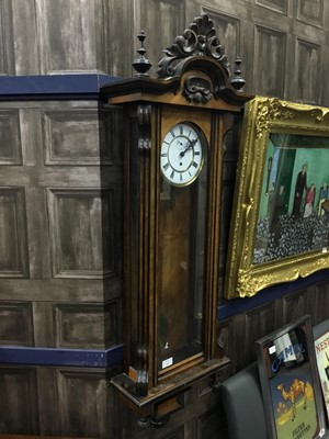 Lot 362 - A 19TH CENTURY VIENNA REGULATOR WALL CLOCK