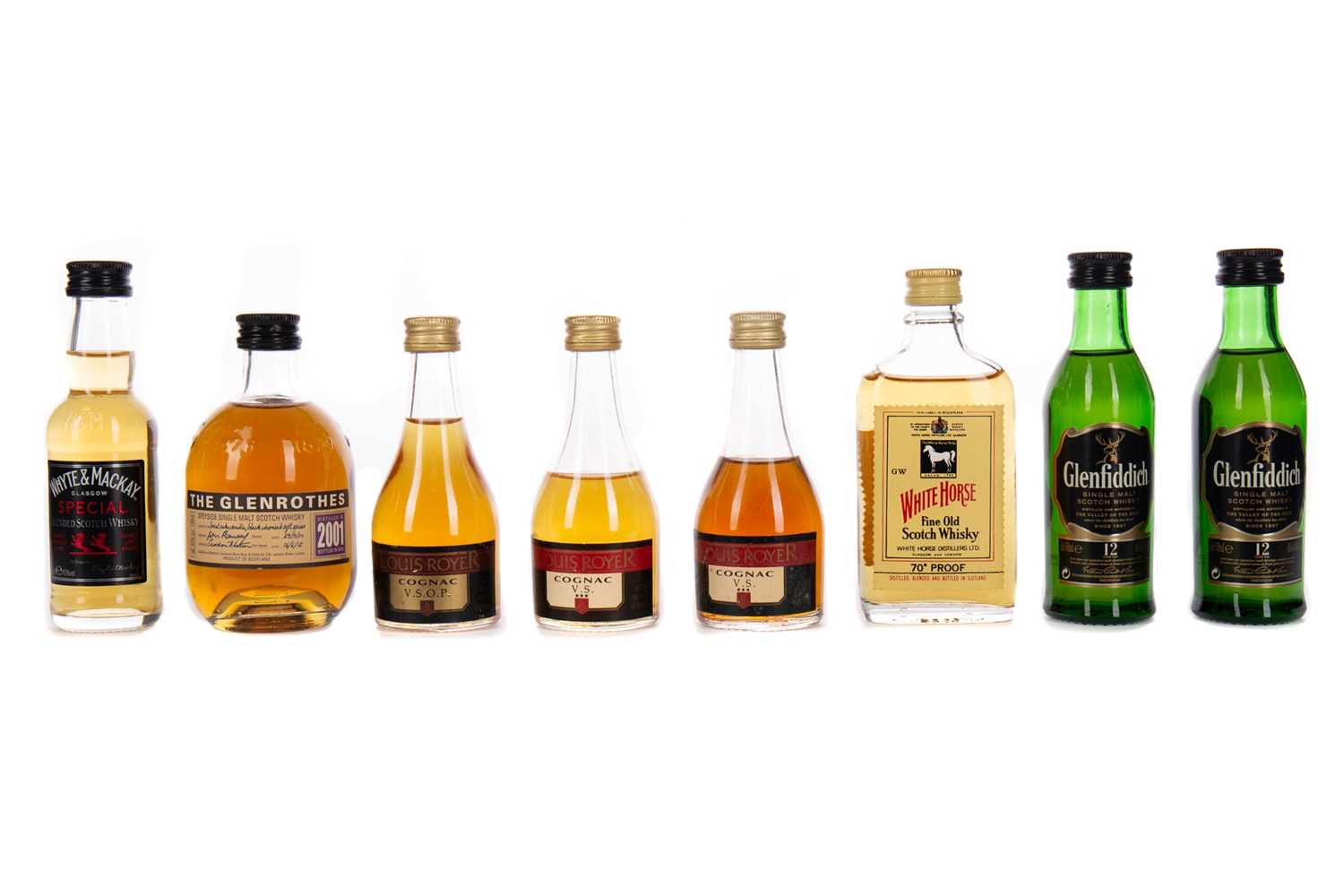 Lot 133 - SIXTEEN WHISKY AND COGNAC MINIATURES