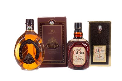 Lot 128 - DIMPLE 15 YEARS OLD AND GRAND OLD PARR AGED 12 YEARS