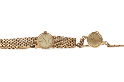 Lot 709 - TWO LADY'S GOLD WATCHES