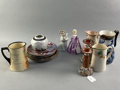 Lot 260A - A ROYAL WORCESTER FIGURE OF 'GRANDMOTHERS DRESS' AND OTHER CERAMICS