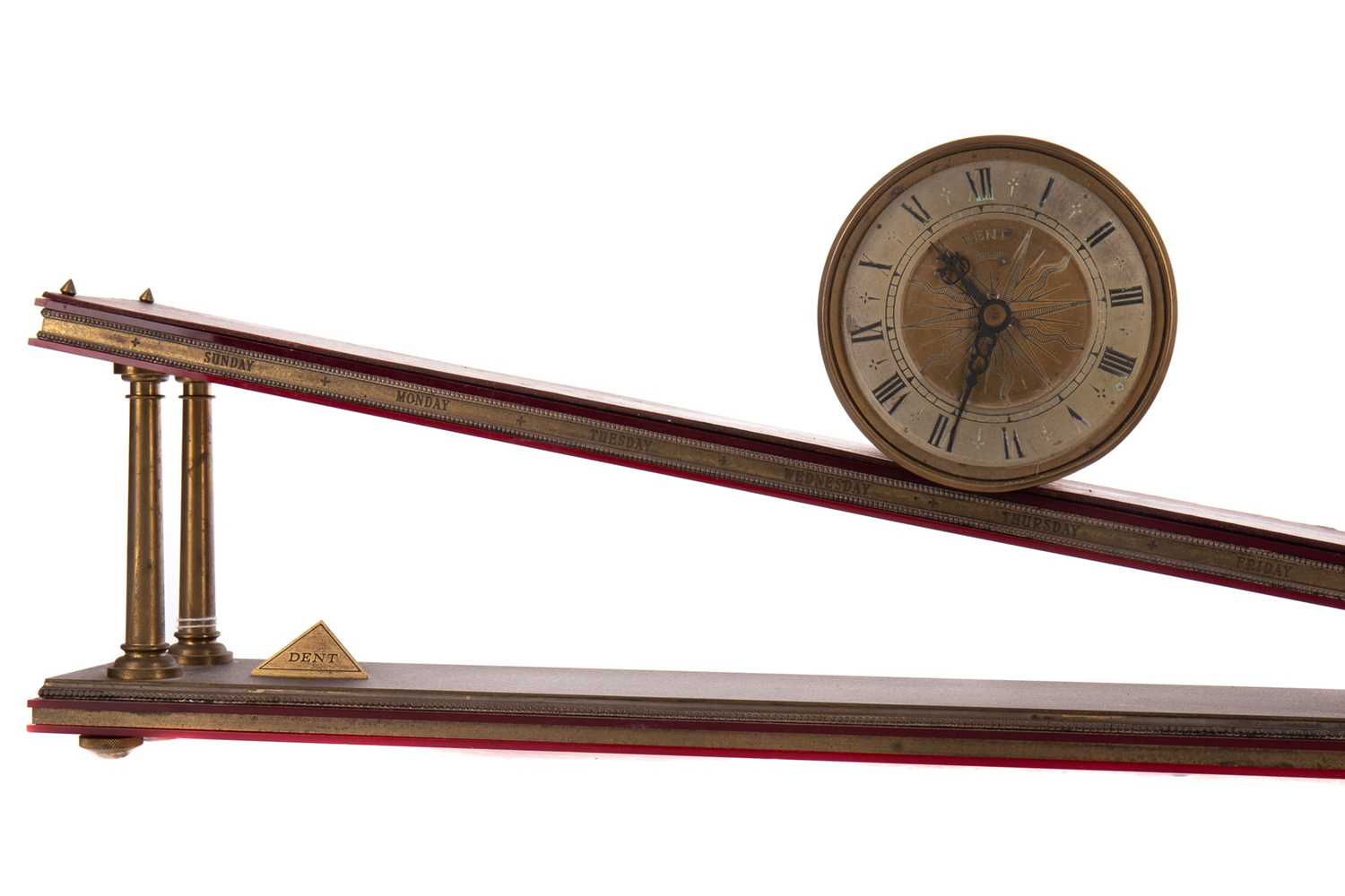 Lot 1111 - AN INCLINED PLANE CLOCK BY DENT OF LONDON