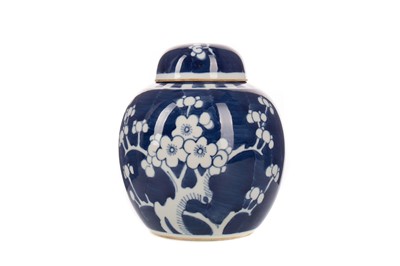 Lot 1770 - A LATE 19TH CENTURY CHINESE GINGER JAR WITH LID
