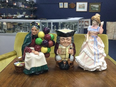 Lot 546 - TWO ROYAL DOULTON FIGURES AND A TOBY JUG