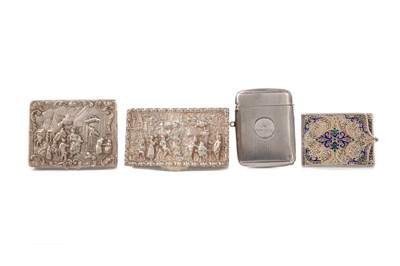 Lot 471 - TWO CONTINENTAL SILVER BOXES, ALONG WITH A VESTA AND A FILIGREE CASE