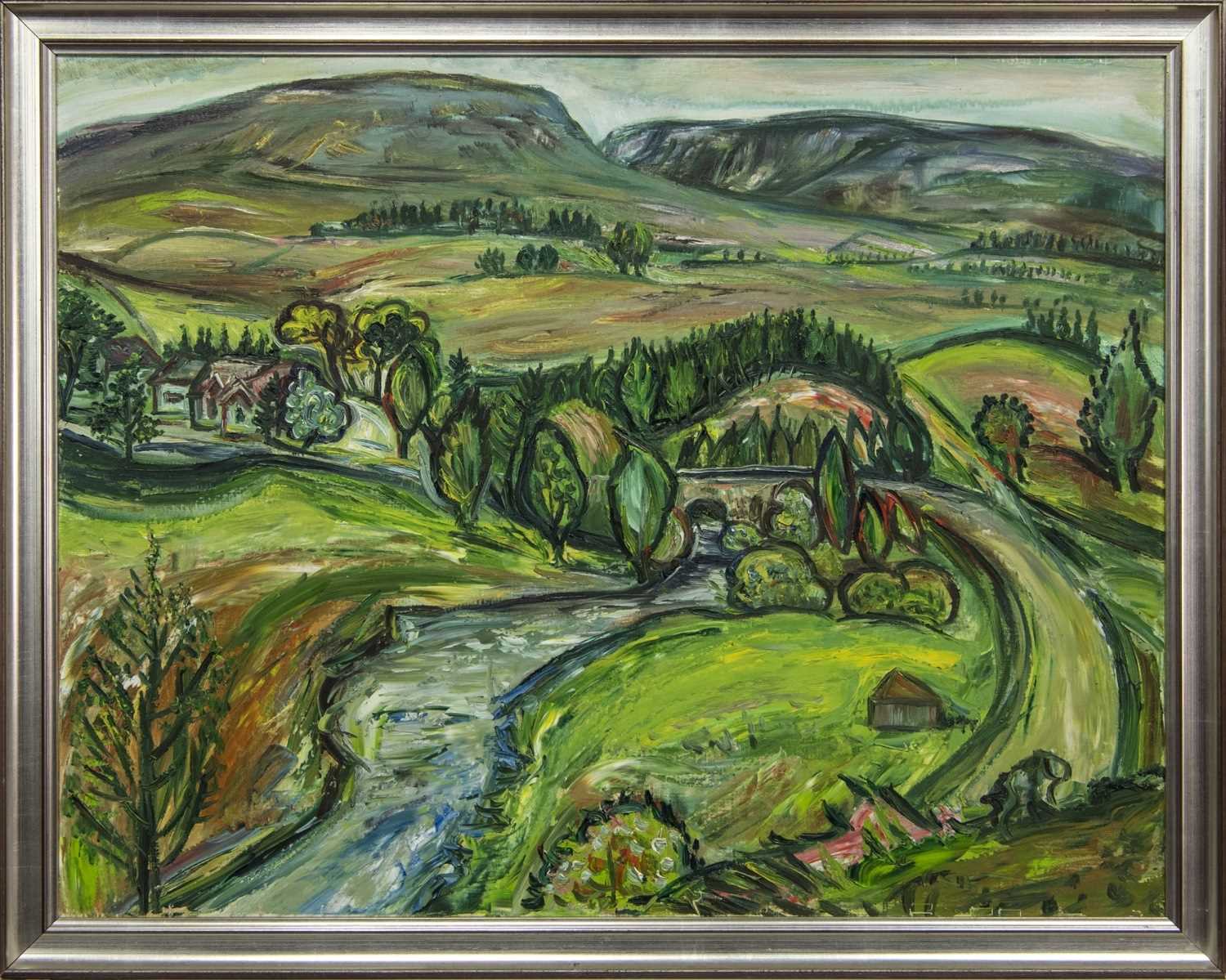 Lot 586 - ABOVE AMULREE, AN OIL BY LADY LUCINDA L MACKAY