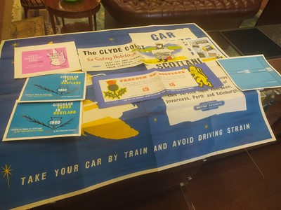 Lot 706 - TWO BRITISH RAILWAYS TRAVEL POSTERS, ALONG WITH RELATED EPHEMERA