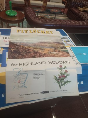 Lot 706 - TWO BRITISH RAILWAYS TRAVEL POSTERS, ALONG WITH RELATED EPHEMERA