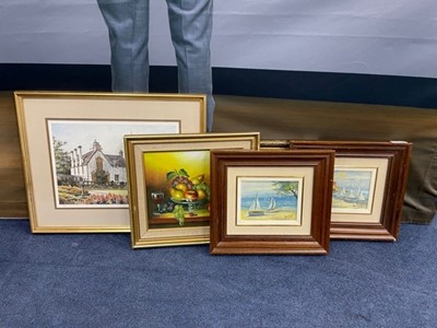 Lot 65 - A GROUP OF 6 PAINTINGS AND PRINTS
