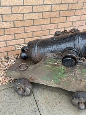 Lot 857 - A PAIR OF 19TH CENTURY NAVAL CANNONS
