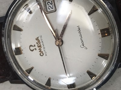 Lot 717 - A GENTLEMAN'S OMEGA SEAMASTER STAINLESS STEEL AUTOMATIC WRIST WATCH