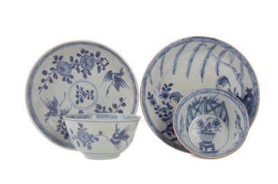 Lot 1727 - A LOT OF TWO 20TH CENTURY CHINESE TEA BOWLS WITH STANDS