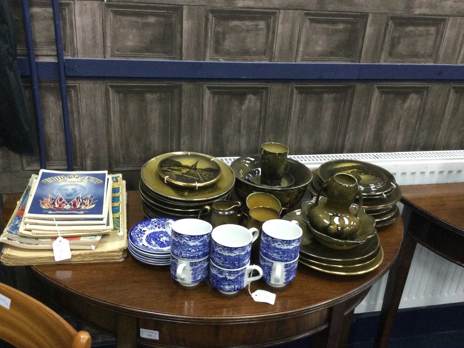 Lot 71 - A COLLECTION OF RIDGWAYS PLATES, BOWLS AND CUPS AND OTHER ITEMS