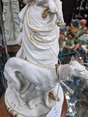 Lot 151 - A CAPO DI MONTE FIGURE OF PORTHOS AND ANOTHER FIGURE