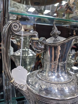 Lot 81 - A VICTORIAN PLATED VASE SHAPED FOUR PIECE TEA AND COFFEE SERVICE