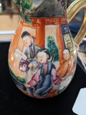 Lot 1734 - A LATE 19TH CENTURY CHINESE FAMILLE ROSE SPARROW BEAK JUG