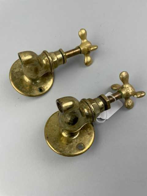 Lot 53 - A PAIR OF BRASS TAPS