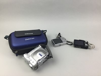 Lot 88 - AN OLYMPUS STYLUS 720 SW CAMERA, ALONG WITH A SONY CAMERA AND A DIGITAL CAMERA