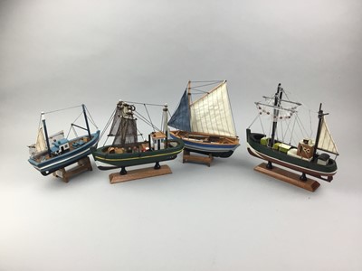 Lot 90 - A COLLECTION OF SIX MODEL BOATS