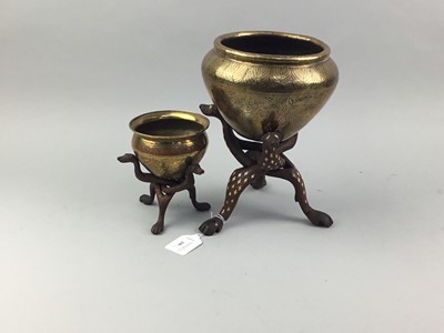Lot 106 - AN EARLY 20TH CENTRY INDIAN BRASS POT AND ANOTHER
