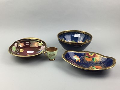 Lot 204 - A CARLTON WARE BOWL, TWO DISHES AND A COFFE CAN