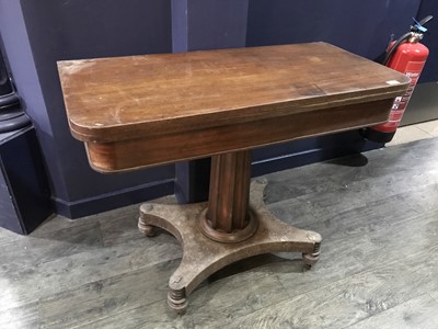 Lot 113 - A VICTORIAN TURN OVER TEA TABLE