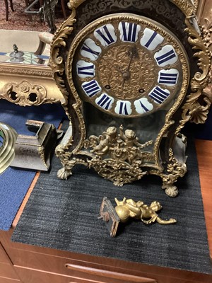Lot 593 - A LARGE 19TH CENTURY BOULLE WORK EIGHT DAY CLOCK