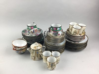 Lot 128 - A JAPANESE EGGSHELL COFFEE SERVICE AND OTHER EGGSHELL CHINA