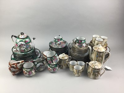 Lot 128 - A JAPANESE EGGSHELL COFFEE SERVICE AND OTHER EGGSHELL CHINA