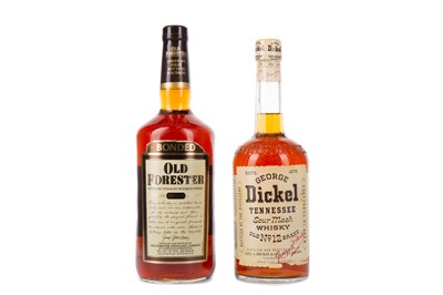 Lot 191 - OLD FORESTER 100 PROOF AND GEORGE DICKEL OLD NO. 12 BRAND