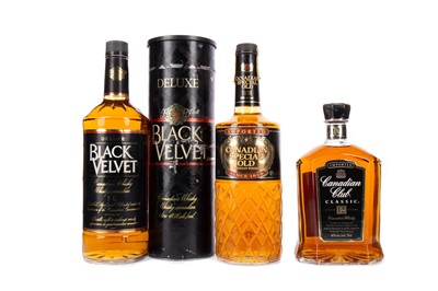 Lot 193 - CANADIAN CLUB CLASSIC  AGED 12 YEARS, CANADIAN SPECIAL OLD, AND BLACK VELVET
