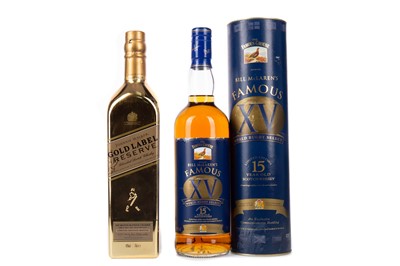 Lot 194 - JOHNNIE WALKER GOLD LABEL RESERVE AND BILL MCLAREN'S FAMOUS 15 YEARS OLD