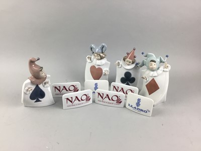 Lot 143 - A SET OF FOUR NAO FIGURES ALONG WITH NAO CERAMIC LABELS