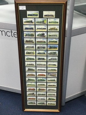 Lot 210 - A FRAMED SET OF WILL'S CIGARETTE CARDS, OTHER CARDS AND A FRAMED COIN COLLECTION