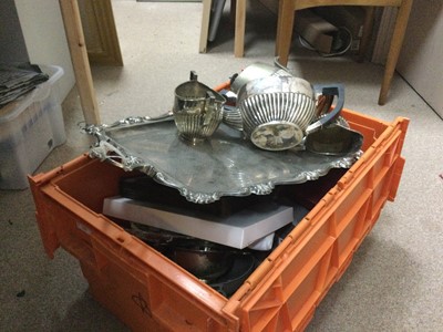 Lot 219 - A CANTEEN OF SILVER PLATED CUTLERY AND OTHER SILVER PLATED OBJECTS