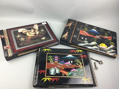 Lot 245 - A LOT OF THREE JAPANESE LACQUERED ALBUMS