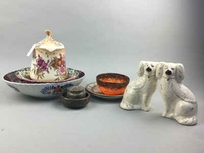 Lot 248 - AN EARLY 20TH CENTURY JAPANESE IMARI OVAL BOWL AND OTHER CERAMICS