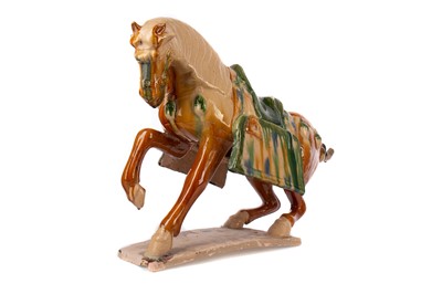 Lot 1784 - A 20TH CENTURY CHINESE TERACOTTA TANG STYLE HORSE
