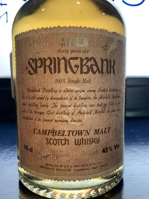 Lot 212 - SPRINGBANK AGED 30 YEARS