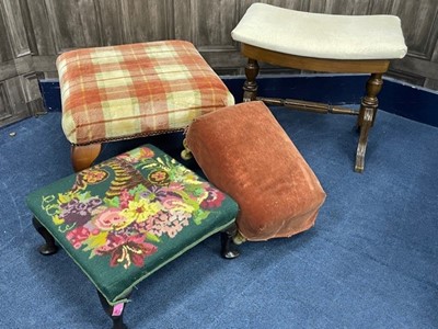 Lot 329 - A GROUP OF FOUR DRESSING/FOOT STOOLS