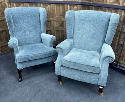 Lot 328 - A LOT OF TWO MODERN ARMCHAIRS