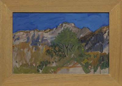 Lot 609 - MONT VEYRIER, A MIXED MEDIA BY ALEXANDER GOUDIE