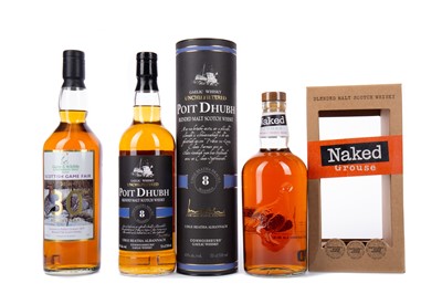 Lot 219 - NAKED GROUSE, POIT DHUBH AGED 8 YEARS, AND SCOTTISH GAME FAIR 30TH ANNIVERSARY