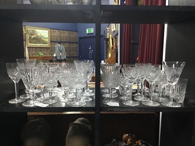 Lot 338 - A LOT OF CRYSTAL AND CUT GLASS DRINKING GLASSES