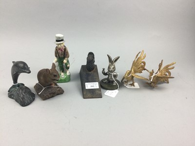 Lot 292 - A LOT OF METAL AND OTHER ANIMAL FIGURES