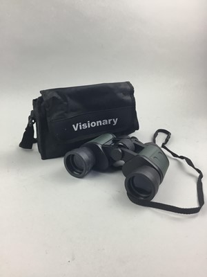 Lot 381 - A PAIR OF VISIONARY BINOCULARS ALONG WITH FIVE DIGITAL CAMERAS