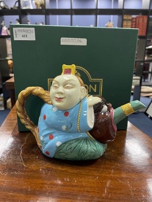 Lot 411 - A MINTON ARCHIVE COLLECTION 'CHINAMAN' TEAPOT