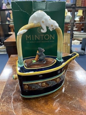 Lot 415 - A MINTON ARCHIVE COLLECTION 'CAT AND MOUSE' TEAPOT