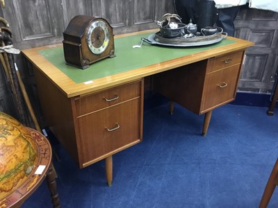 Lot 439 - A RETRO TEAK DESK AND CHAIR